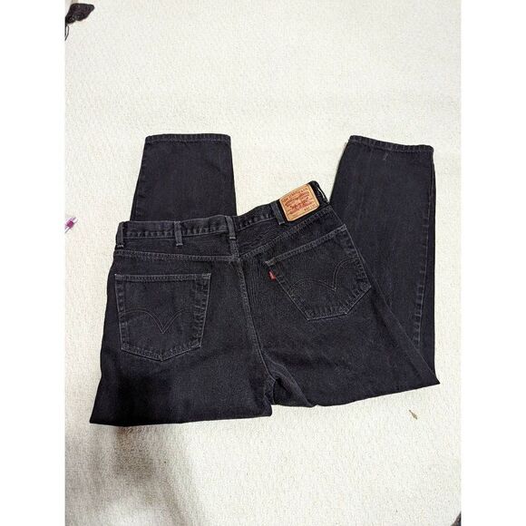 Levi's Men's Black Wash Mid-Rise Straight-Leg 505 Jeans Size 40/30 - Picture 4 of 5